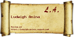 Ludwigh Anina névjegykártya